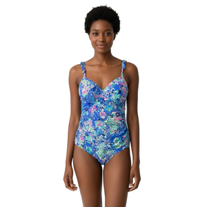 Beach Diva Foral Swimsuit with Adjustable Straps NWT
